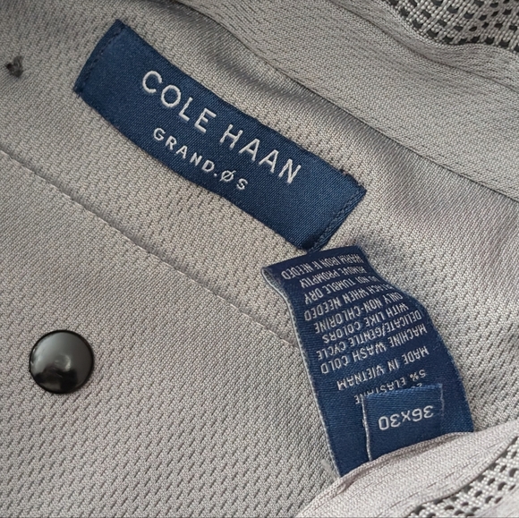 Cole Haan Men's Grand.Os Magnet Size 36X30 Chino Pants Business/Golf Gray - Picture 7 of 16